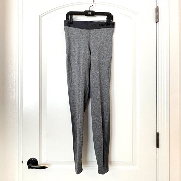 New Nike Small Pro Gray Leggings Dri-Fit - Picture 5 of 9